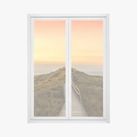 Fensteraufkleber sonnenuntergang am strand von Amrum – Pixers®