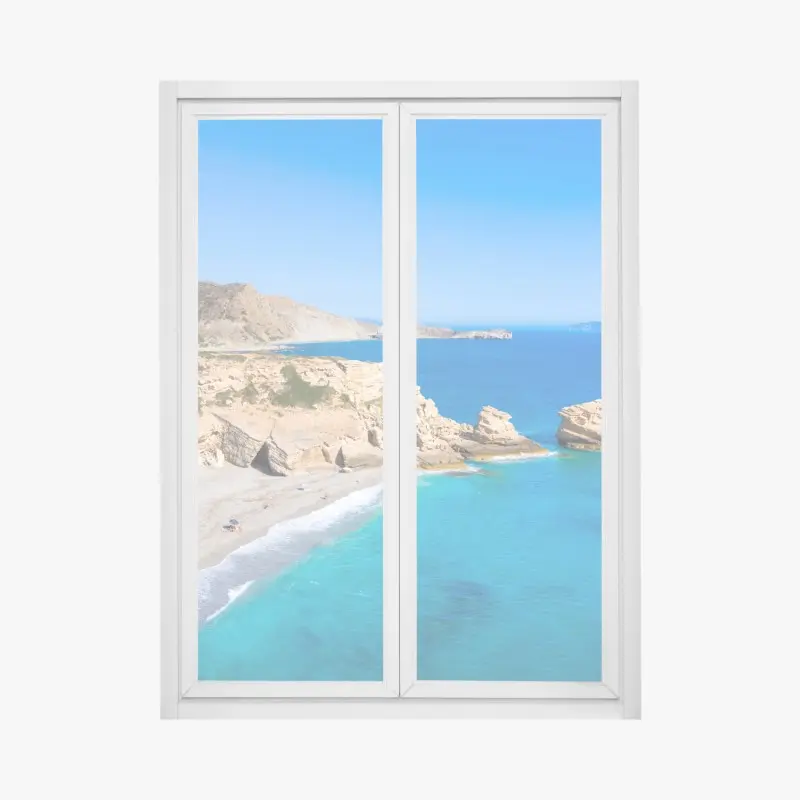 Fensteraufkleber türkisfarbene küstenoase