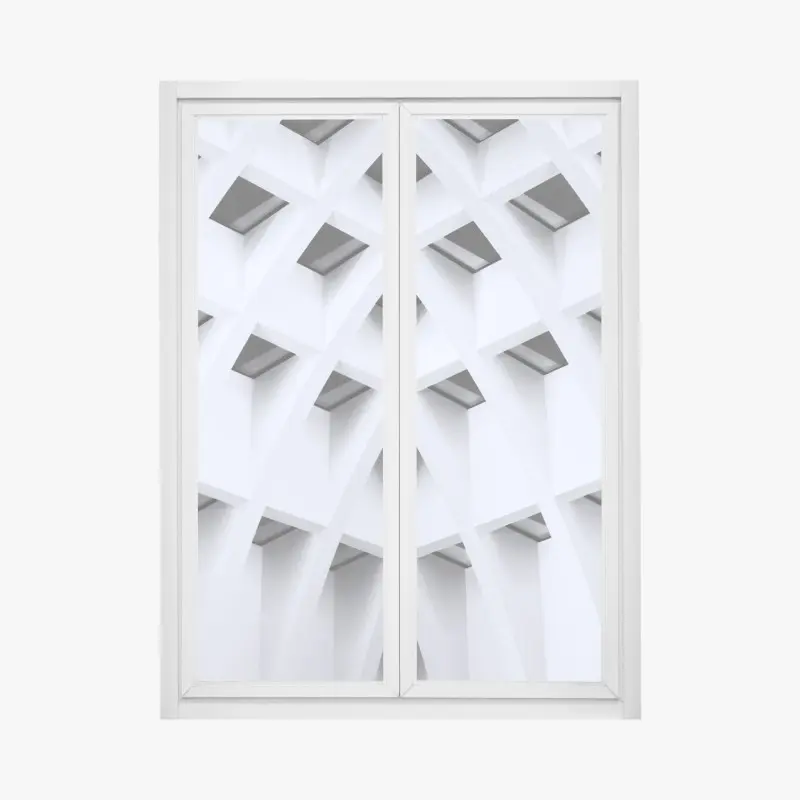 Fensteraufkleber geometrisches gewölbtes deckenmuster