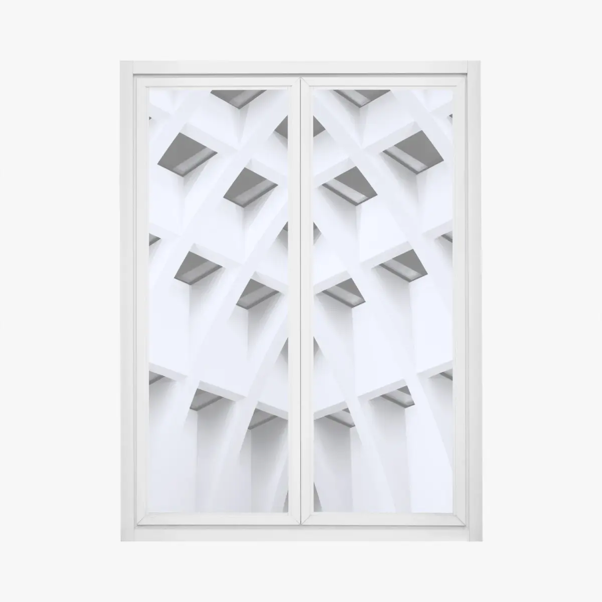 Fensteraufkleber geometrisches gewölbtes deckenmuster – Pixers®