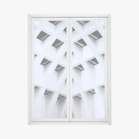 Fensteraufkleber geometrisches gewölbtes deckenmuster – Pixers®