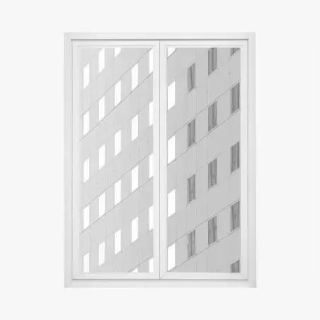 Fensteraufkleber minimalistische fassadenstruktur mit geometrischem muster – Pixers®