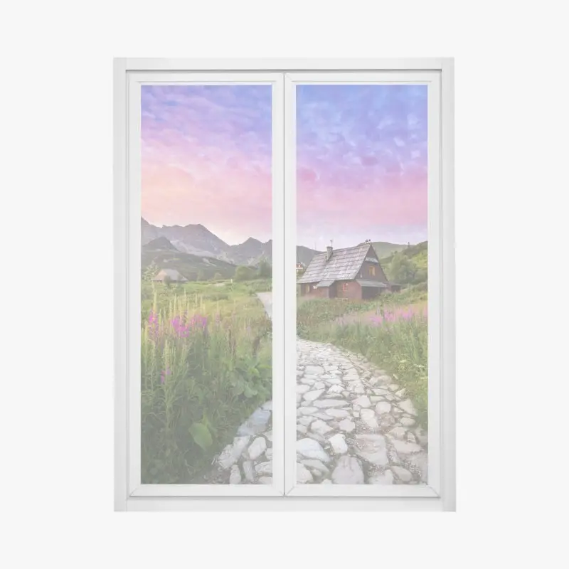 Fensteraufkleber sonnenaufgang über Hala Gasienicowa
