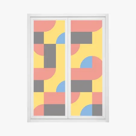 Fensteraufkleber kräftiges geometrisches muster für die wand – Pixers®