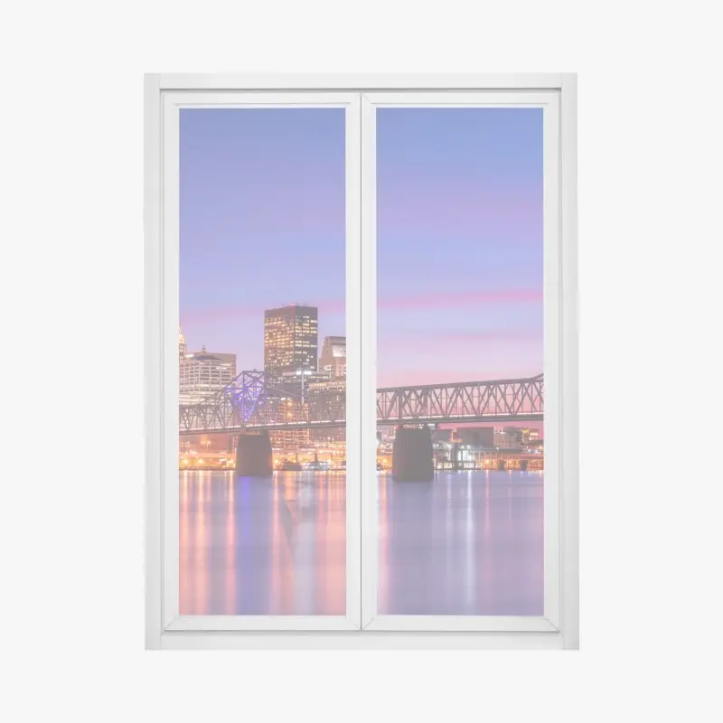 Fensteraufkleber Louisville skyline bei dämmerung