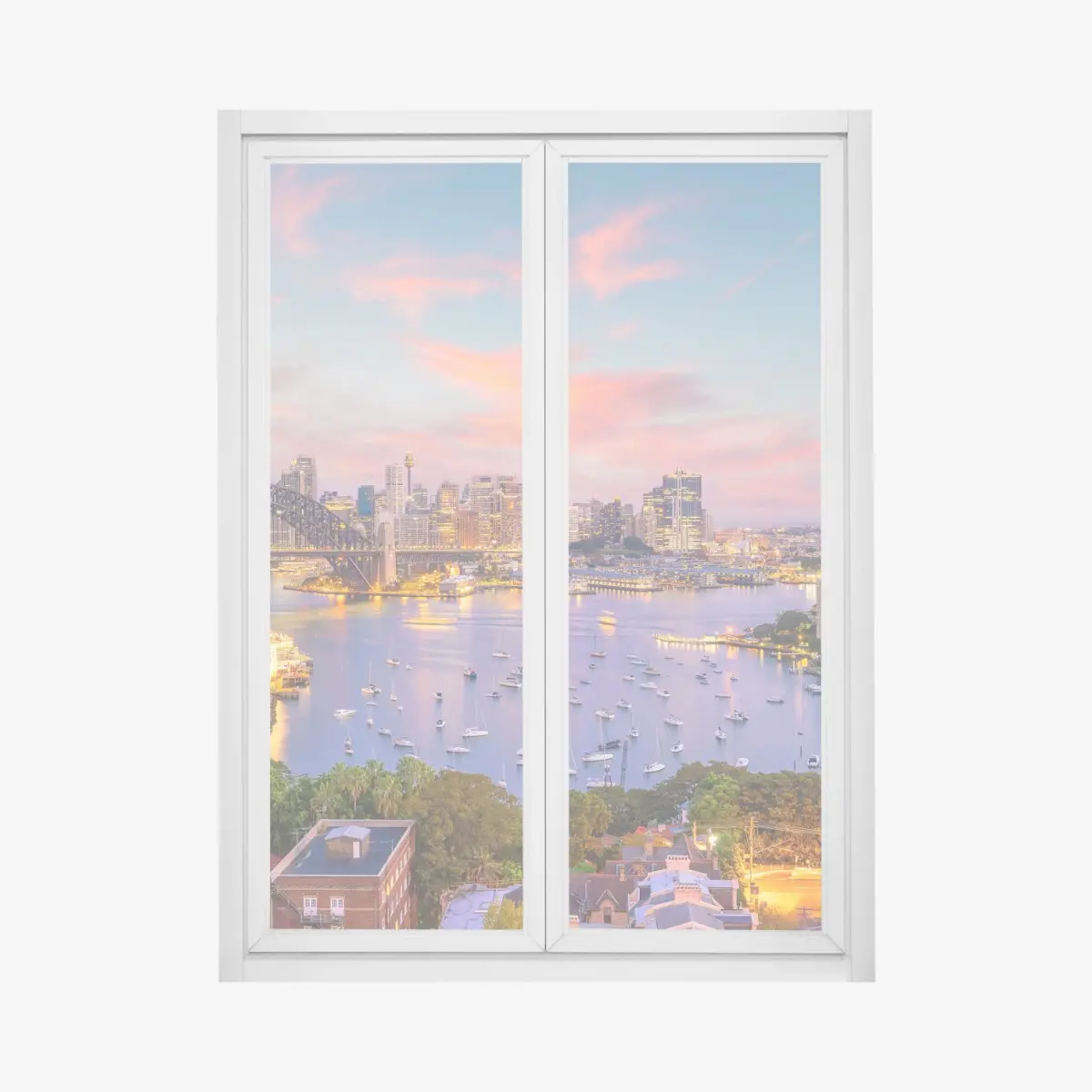 Fensteraufkleber sonnenuntergang über Sydney – Pixers®