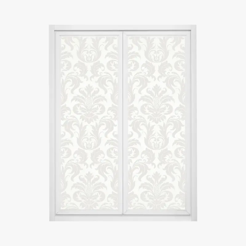 Fensteraufkleber elegantes beiges damastmuster