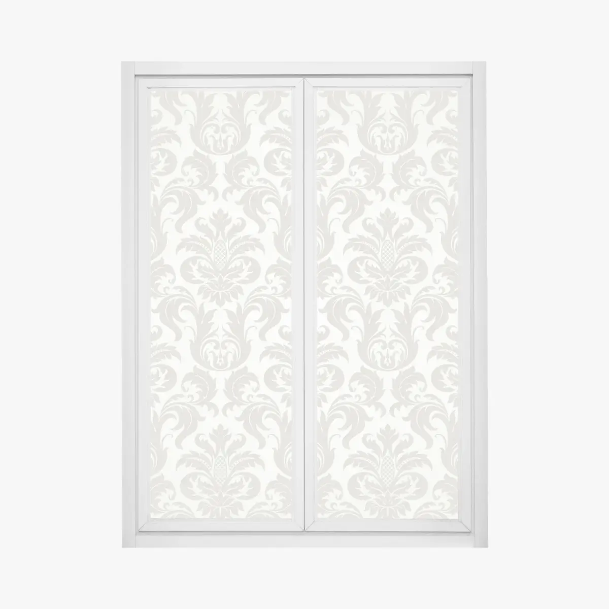 Fensteraufkleber elegantes beiges damastmuster – Pixers®