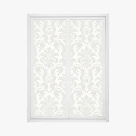 Fensteraufkleber elegantes beiges damastmuster – Pixers®