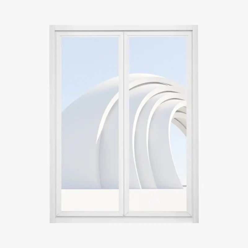 Fensteraufkleber minimalistische bogenskulptur