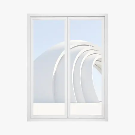 Fensteraufkleber minimalistische bogenskulptur – Pixers®