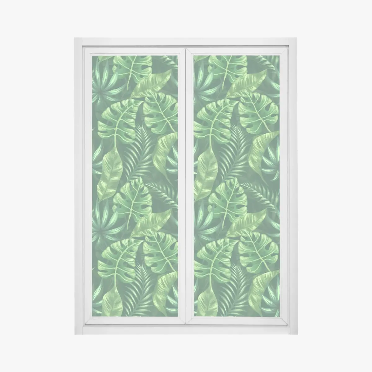 Fensteraufkleber tropisches monstera blattmuster – Pixers®