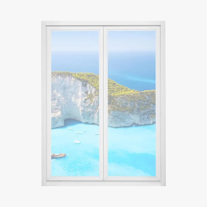 Fensteraufkleber Navagio-Bucht türkisblauer strand, Zakynthos