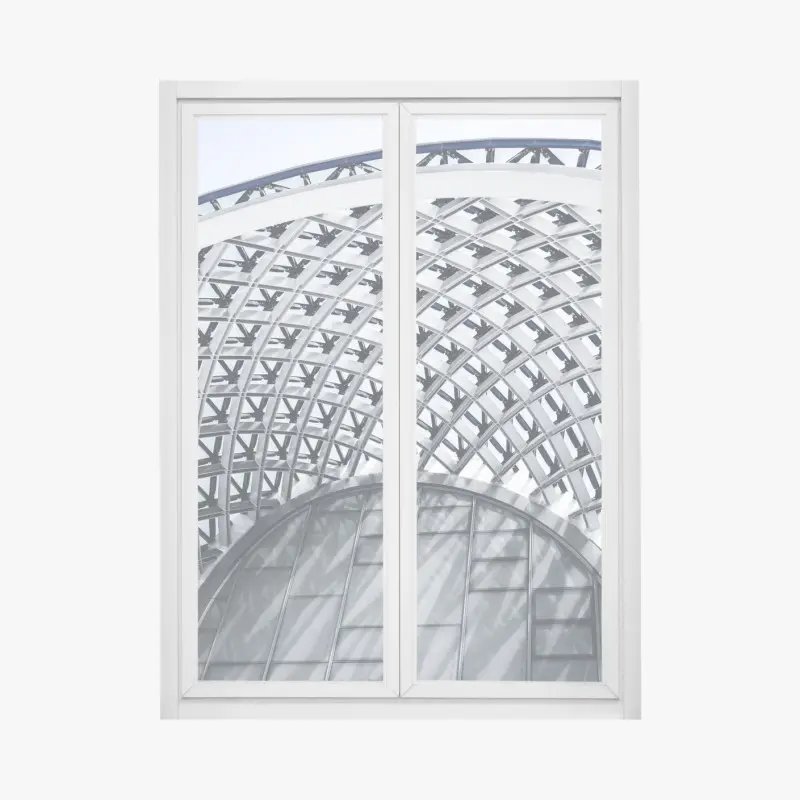 Fensteraufkleber geometrischer bogen moderner architektur