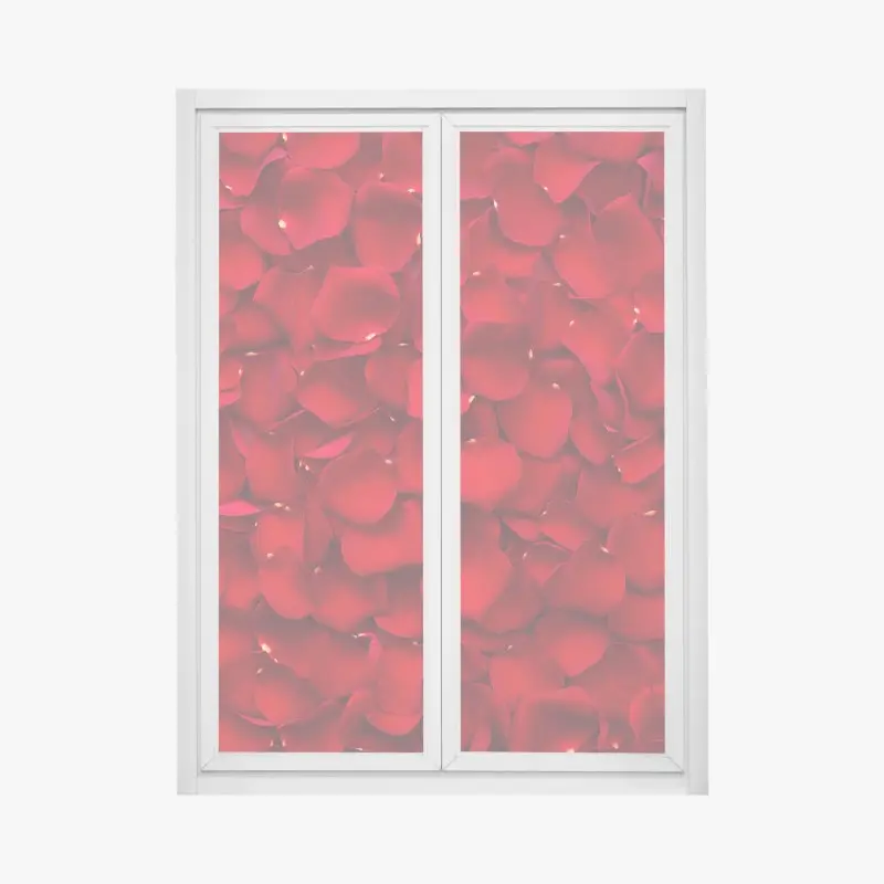 Fensteraufkleber rote rosenblätter hintergrund