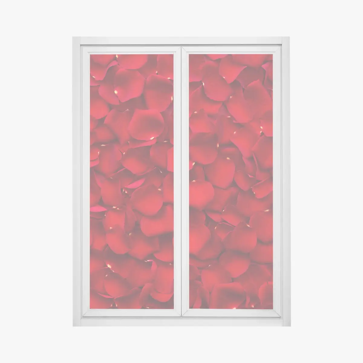 Fensteraufkleber rote rosenblätter hintergrund – Pixers®