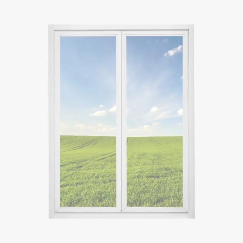Fensteraufkleber frühlingsgrüne wiesenpanorama