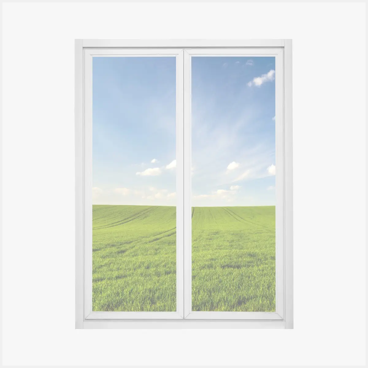 Fensteraufkleber frühlingsgrüne wiesenpanorama – Pixers®
