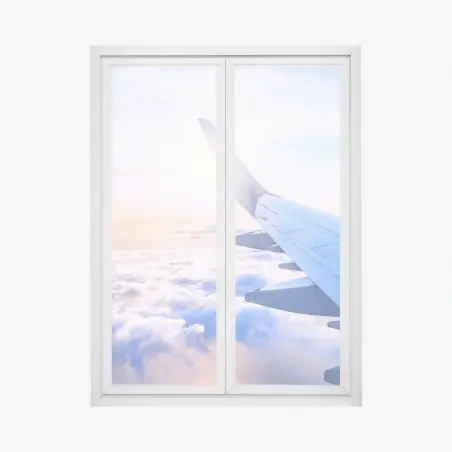 Fensteraufkleber über den wolken luftaufnahme – Pixers®