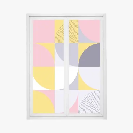 Fensteraufkleber pastell geometrisches muster – Pixers®