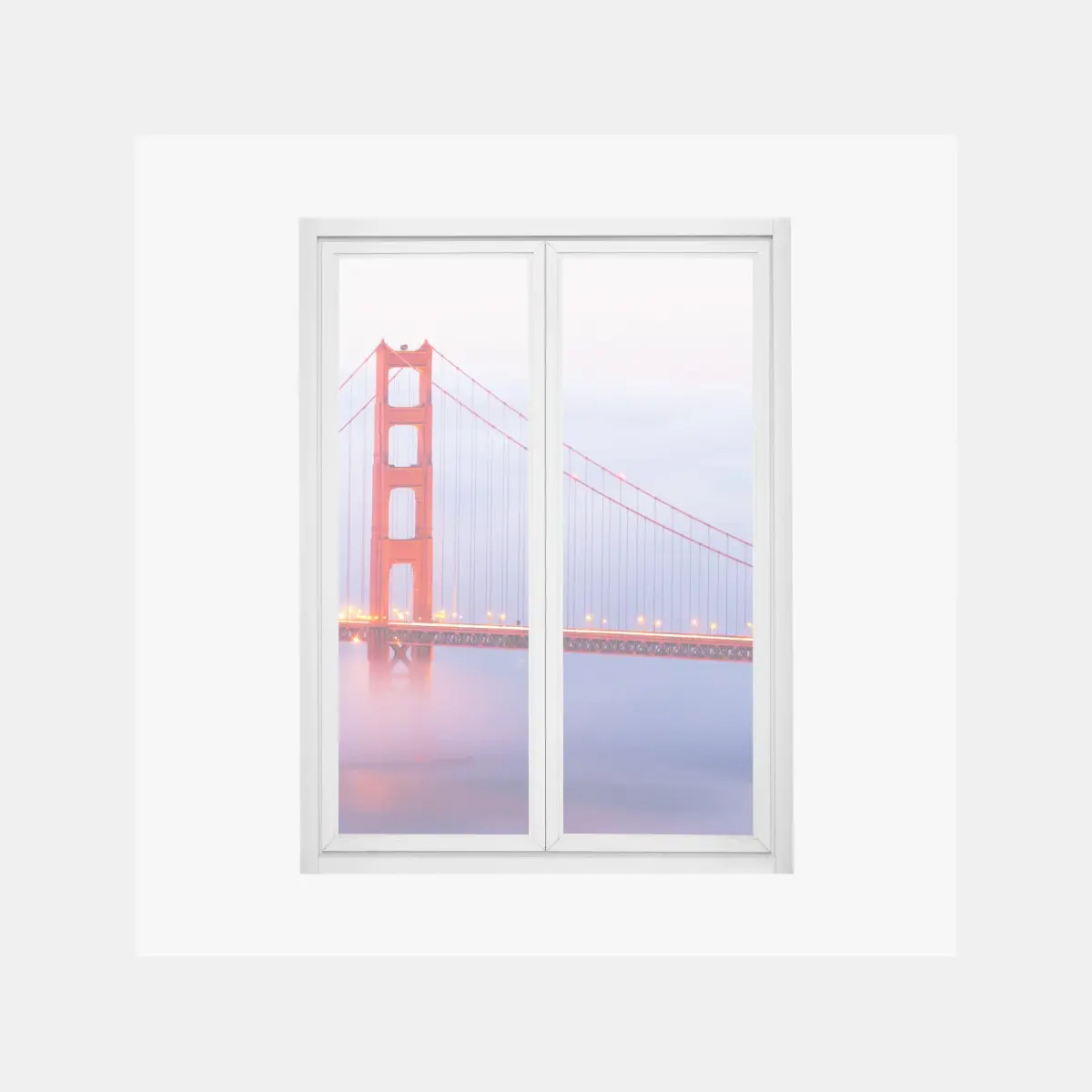 Fensteraufkleber Golden Gate brücke im nebel – Pixers®