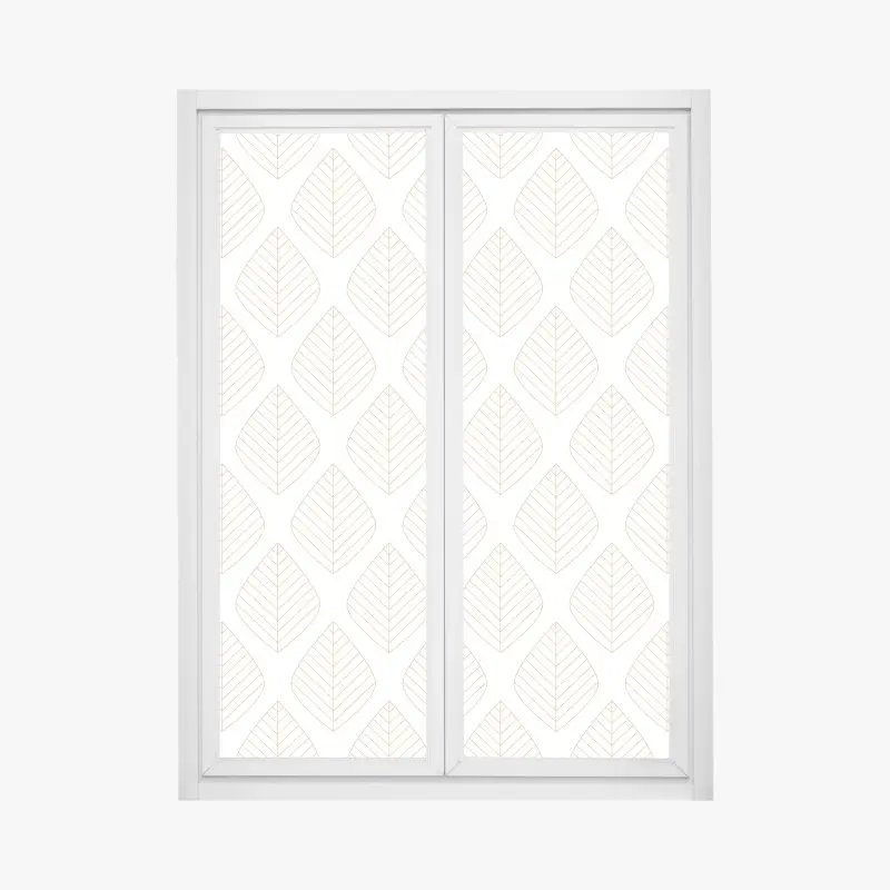 Fensteraufkleber elegantes goldenes geometrisches blattmuster