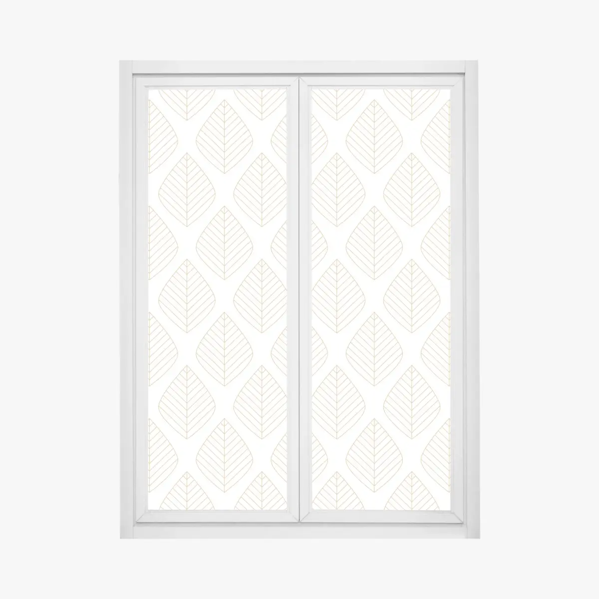 Fensteraufkleber elegantes goldenes geometrisches blattmuster – Pixers®