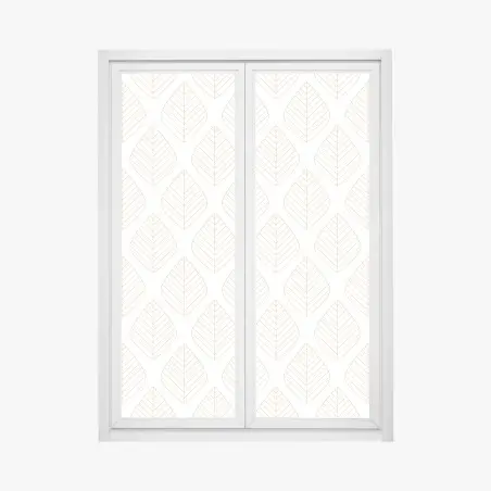Fensteraufkleber elegantes goldenes geometrisches blattmuster – Pixers®