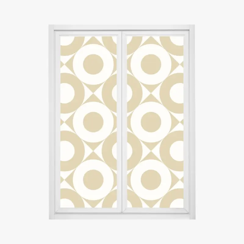 Fensteraufkleber goldenes geometrisches kreismuster