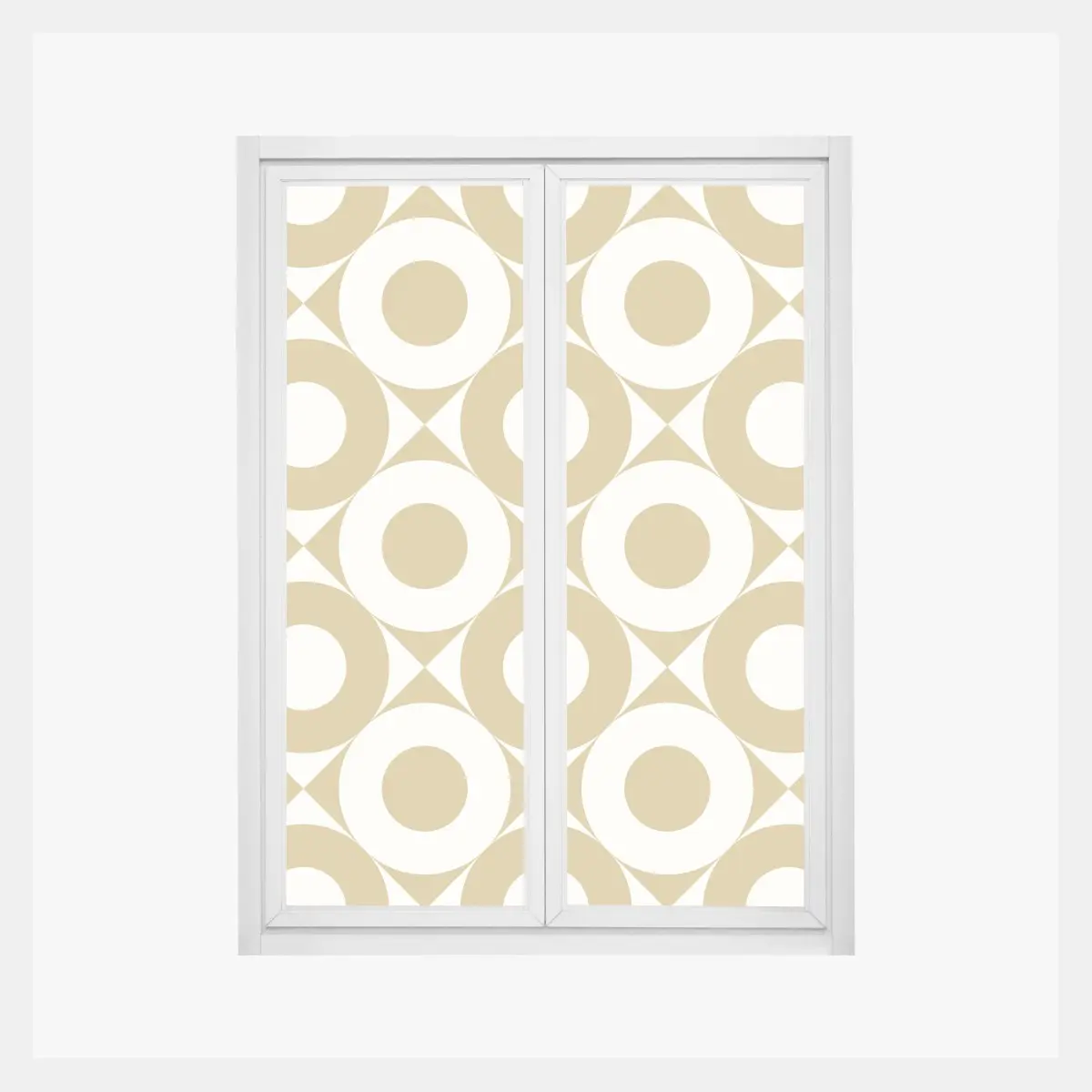 Fensteraufkleber goldenes geometrisches kreismuster – Pixers®