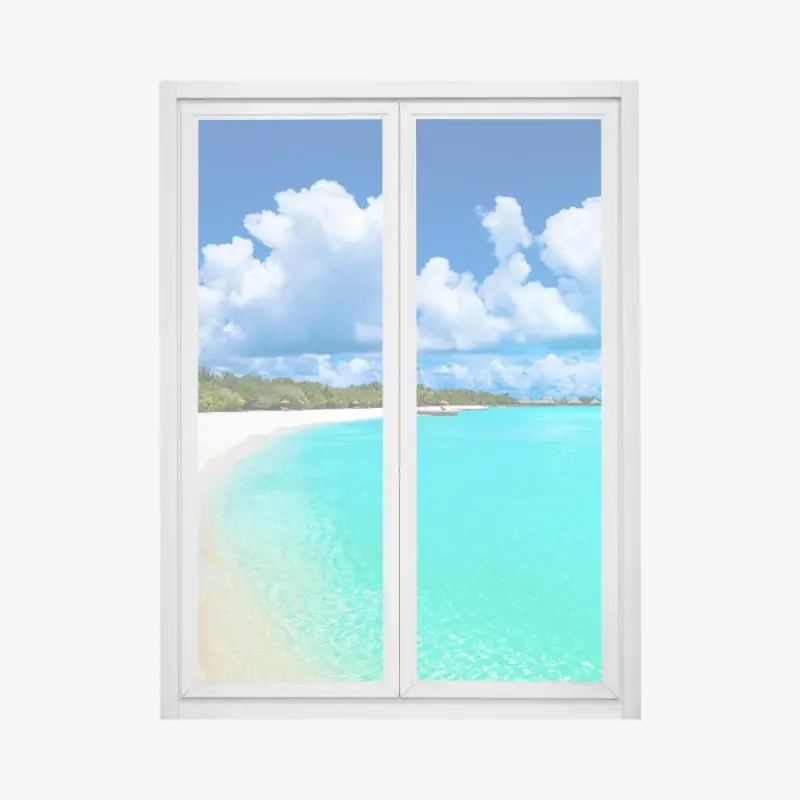 Fensteraufkleber Malediven türkisstrand panorama