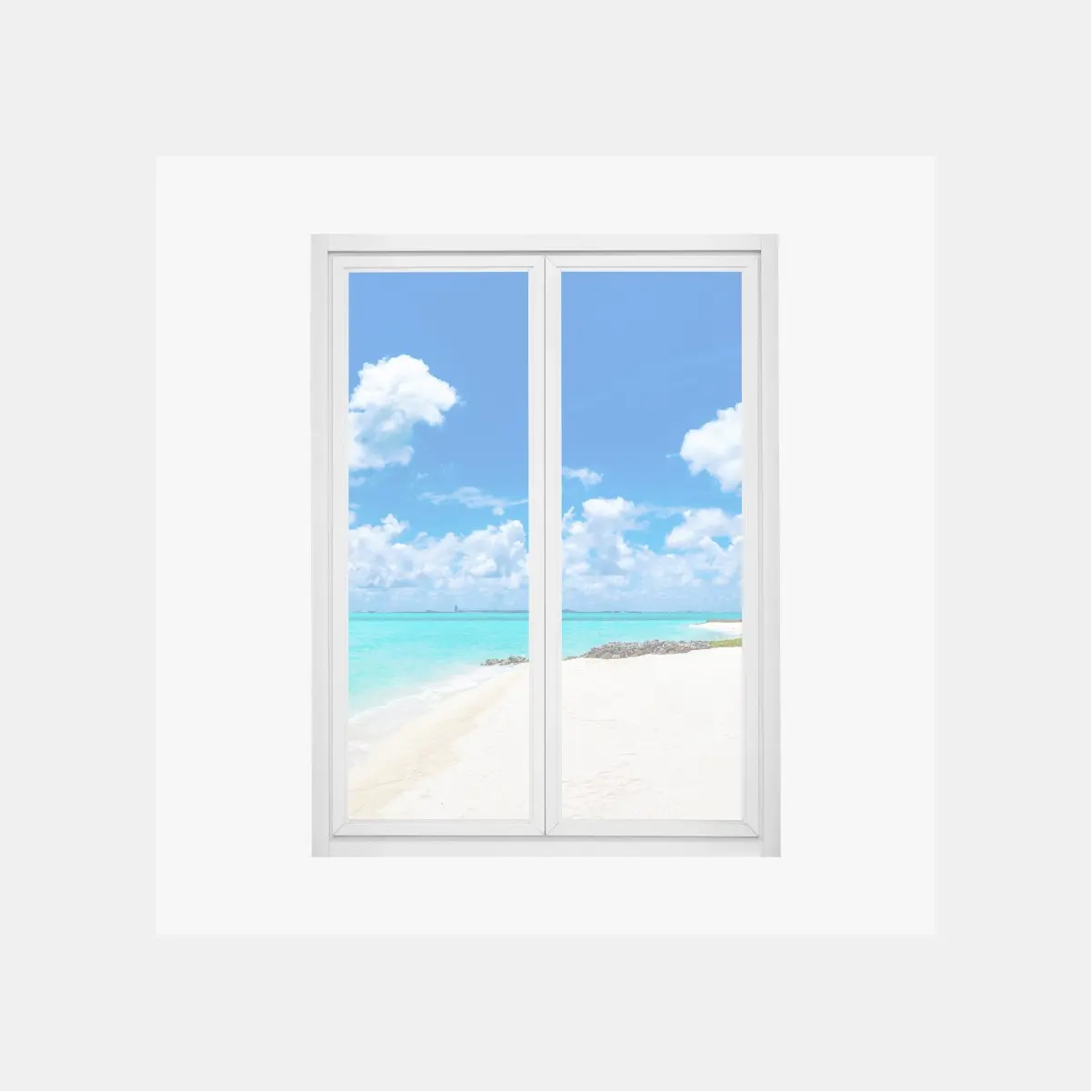 Fensteraufkleber Malediven türkisstrand panorama – Pixers®