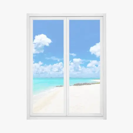 Fensteraufkleber Malediven türkisstrand panorama – Pixers®