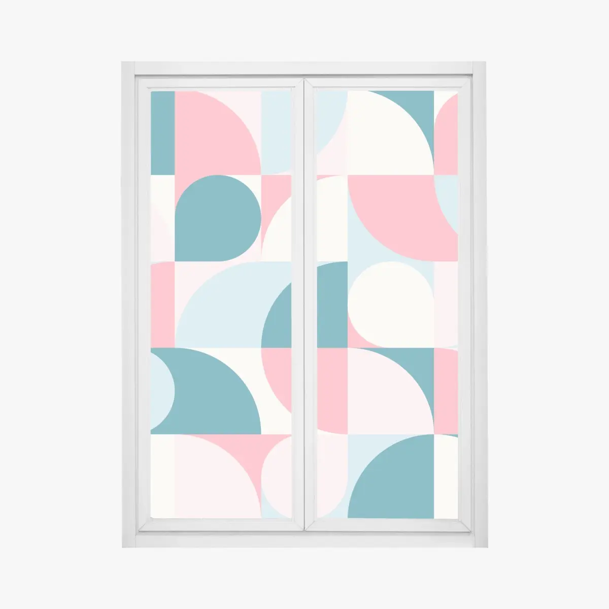 Fensteraufkleber pastell geometrische mosaik – Pixers®