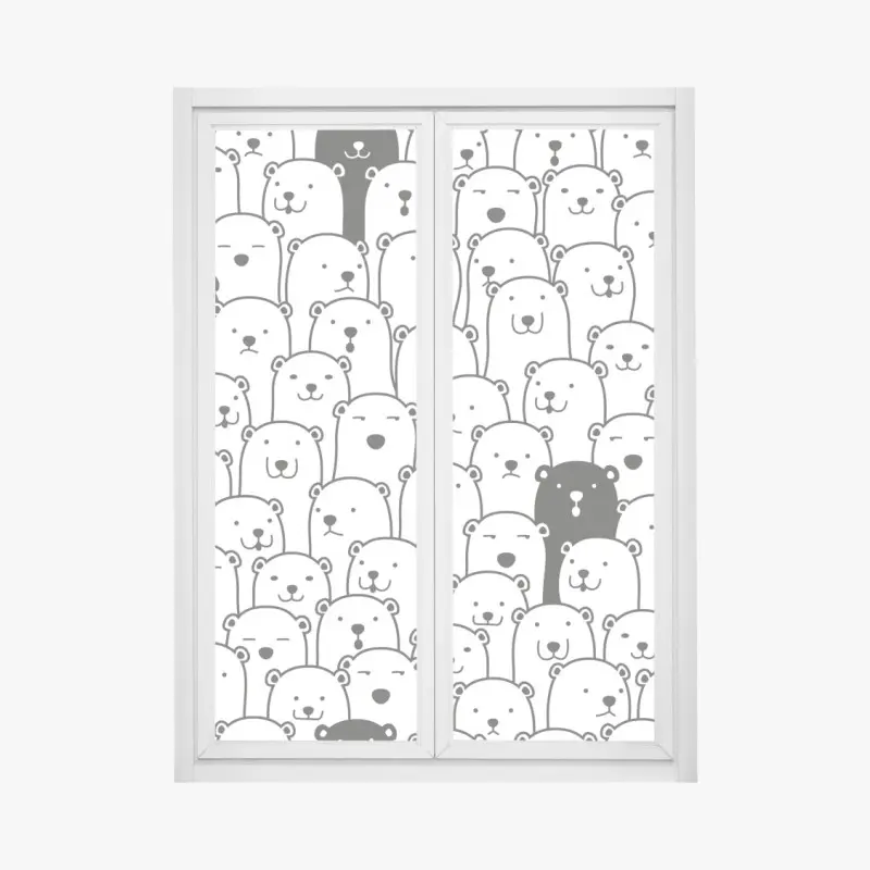Fensteraufkleber niedliches muster mit bären