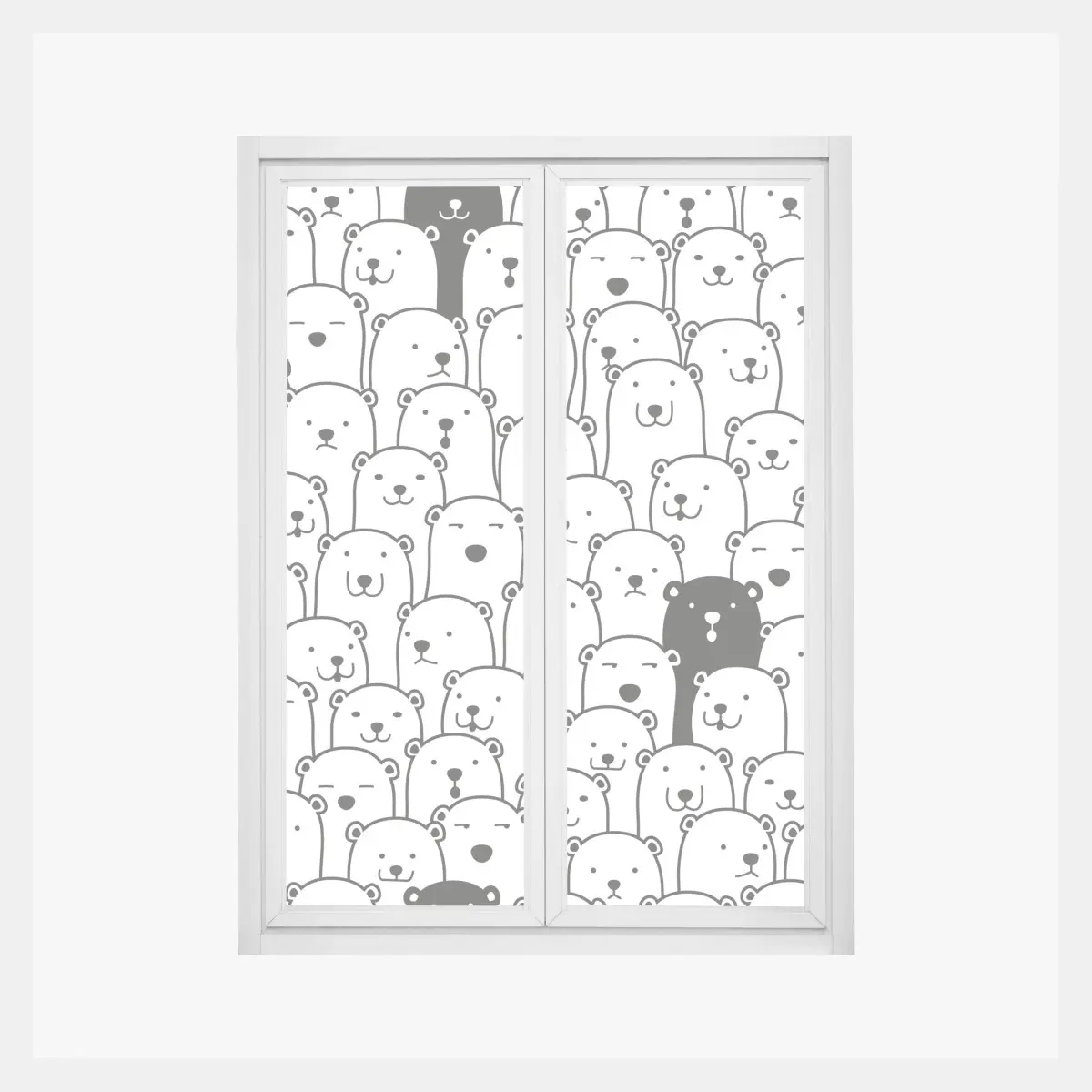 Fensteraufkleber niedliches muster mit bären – Pixers®
