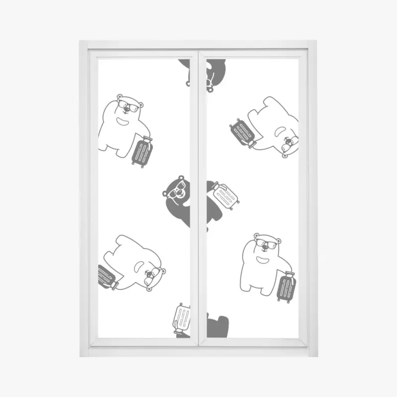 Fensteraufkleber reisende bären muster