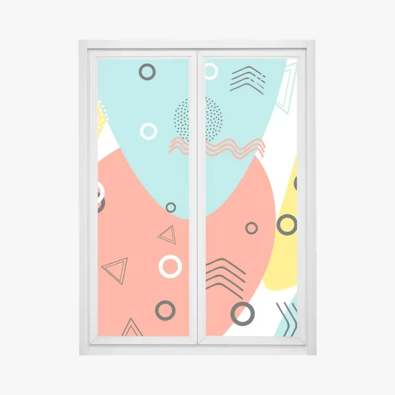 Fensteraufkleber farbenfrohes geometrisches muster