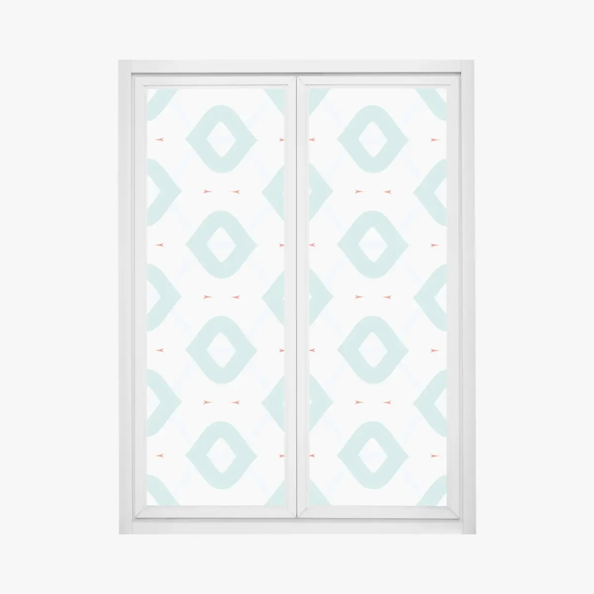Fensteraufkleber türkis geometrisches rautenmuster – Pixers®