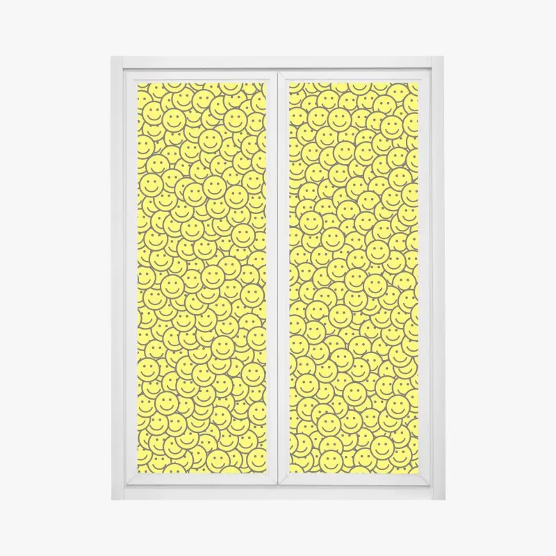 Fensteraufkleber fröhliches smiley muster