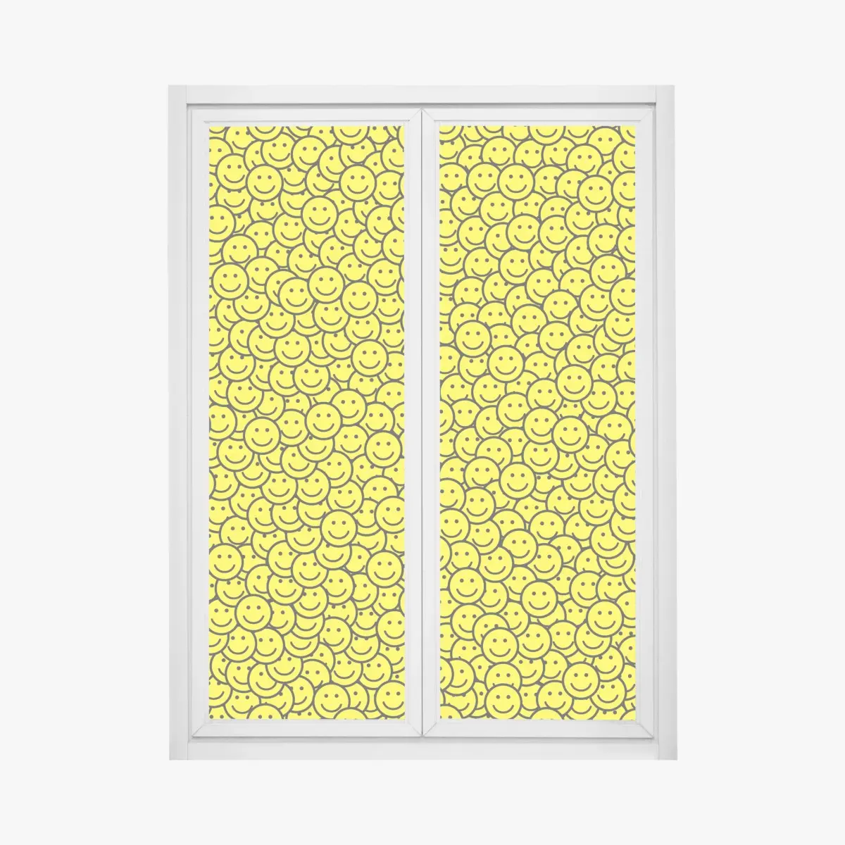 Fensteraufkleber fröhliches smiley muster – Pixers®