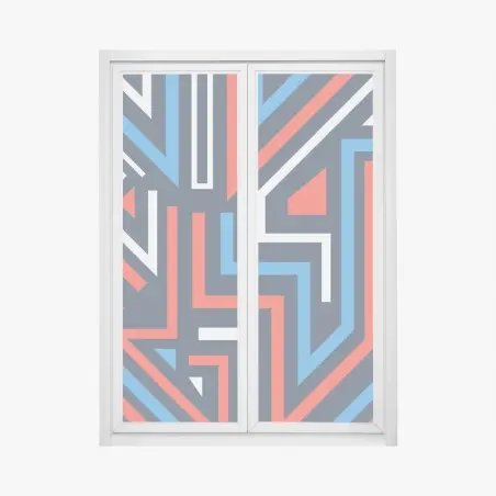Fensteraufkleber fette geometrische linien – Pixers®