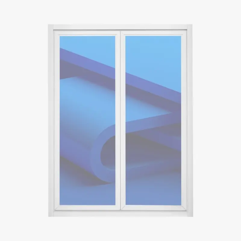 Fensteraufkleber minimalistische blaue geometrische schleife