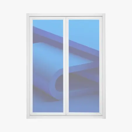 Fensteraufkleber minimalistische blaue geometrische schleife – Pixers®