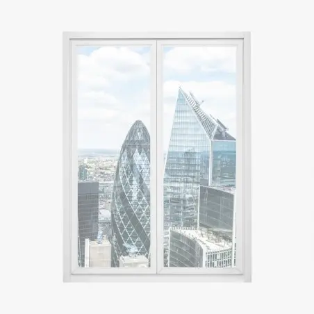 Fensteraufkleber moderne London skyline mit gläsernen wolkenkratzern – Pixers®