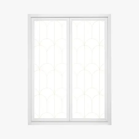 Fensteraufkleber goldenes art deco bogenmuster – Pixers®