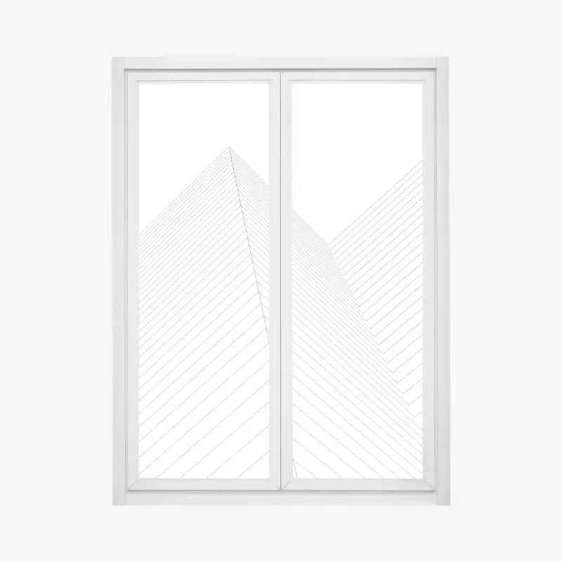 Fensteraufkleber geometrische architekturlinien