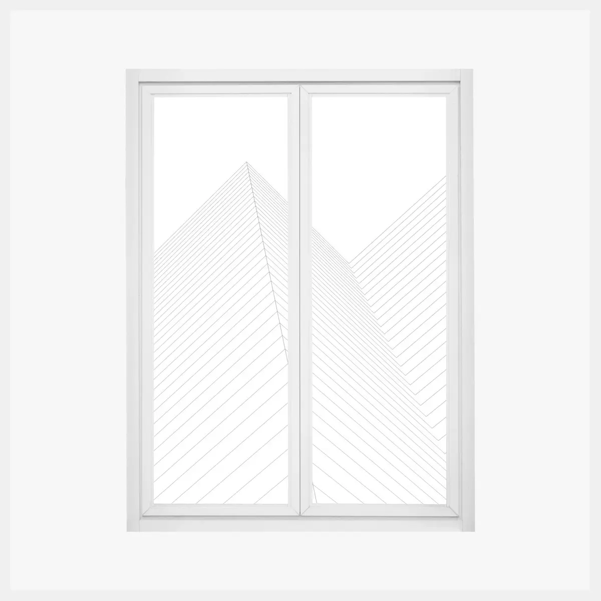 Fensteraufkleber geometrische architekturlinien – Pixers®