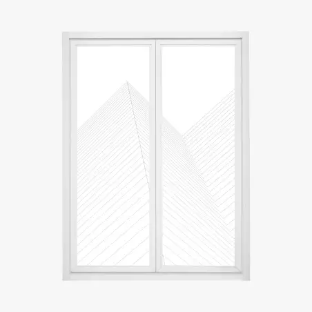 Fensteraufkleber geometrische architekturlinien – Pixers®