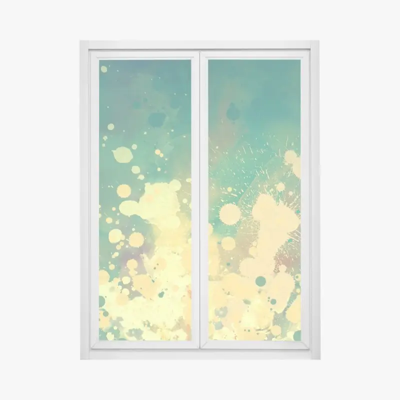 Fensteraufkleber türkiser aquarellausbruch abstrakt